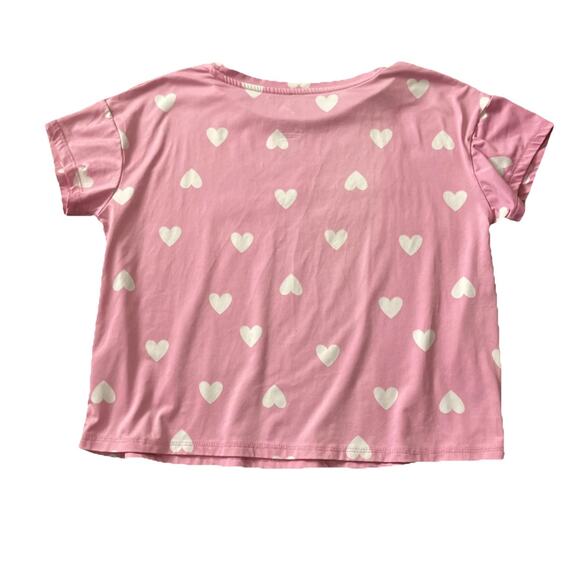 💖 Wonder Nation Girls Heart Tee – Size L Plus 10/12 – Pink - Picture 4 of 4